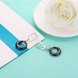 Wholesale Fashion Black circle Ceramic Stud Earrings For Women 925 Sterling Silver zircon dangle Earring fine Girl gift TGSLE199 1 small