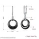 Wholesale Fashion Black circle Ceramic Stud Earrings For Women 925 Sterling Silver zircon dangle Earring fine Girl gift TGSLE199 4 small