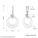 Wholesale Fashion white circle Ceramic Earrings For Women 925 Sterling Silver zircon dangle Earring fine Girl gift TGSLE209 4 small