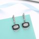 Wholesale Trendy jewelry China black square Ceramic Stud Earrings For Women with AAA shinny Zirconia dangle Earring fine Girl gift TGSLE214 3 small