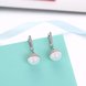 Wholesale Fashion 925 Sterling Silver White Bead Ceramic Dangle Earring  Prevent Allergy For Women Gift TGSLE225 3 small