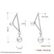 Wholesale Trendy Elegant Pearl and triangle Stud Earrings for Women Real 925 Sterling Silver Earrings Fine Jewelry wholesale China TGSLE228 4 small
