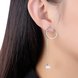 Wholesale Trendy Elegant Pearl and circle Stud Earrings for Women Real 925 Sterling Silver Earrings Fine Jewelry wholesale China TGSLE229 0 small