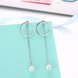 Wholesale Trendy Elegant Pearl and circle Stud Earrings for Women Real 925 Sterling Silver Earrings Fine Jewelry wholesale China TGSLE229 3 small
