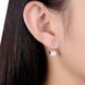 Wholesale Fashion Elegant Zircon Pearl Stud Earrings for Women sweet Real 925 Sterling Silver Earrings Fine Jewelry TGSLE235 0 small