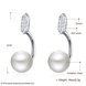 Wholesale Fashion Elegant Zircon Pearl Stud Earrings for Women sweet Real 925 Sterling Silver Earrings Fine Jewelry TGSLE235 4 small