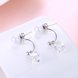 Wholesale Dominated new fashion pearl temperament Women Drop earrings Long tassel fine square crystal Water Drop design earrings Jewelry  TGSLE017 1 small