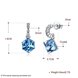 Wholesale China wholesale jewelry Crooked asymmetric S925 Sterling Silver Square blue Crystal Stud Earring Sweet Small Jewelry Gift TGSLE019 3 small