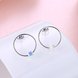 Wholesale Fashion 925 Sterling Silver Earrings For Women Girls Elegant large round crystal Earrings Party Wedding Jewelry Christmas Gifts  TGSLE023 1 small
