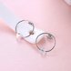 Wholesale Fashion 925 Sterling Silver Earrings For Women Girls Elegant large round crystal Earrings Party Wedding Jewelry Christmas Gifts  TGSLE023 2 small