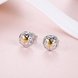 Wholesale Romantic delicate Female hollow out Small Stud Earrings Real 925 Sterling Silver gold heart Earrings Wedding jewelry TGSLE035 1 small