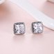 Wholesale Classical jewelry pure 925 sterling silver earrings Unique personality big square crystal earrings Female wedding earrings TGSLE039 1 small