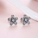 Wholesale Vintage Simple 925 Sterling Silver Crystal Flower Earrings Fashion Elegant crystal Earrings Jewelry  For Lady TGSLE041 1 small