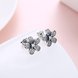 Wholesale Vintage Simple 925 Sterling Silver Crystal Flower Earrings Fashion Elegant crystal Earrings Jewelry  For Lady TGSLE041 2 small