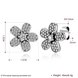 Wholesale Vintage Simple 925 Sterling Silver Crystal Flower Earrings Fashion Elegant crystal Earrings Jewelry  For Lady TGSLE041 3 small