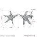 Wholesale Vintage New Fashion Anti-allergic 925 Sterling Silver Jewelry Micro-embedded Crystal Starfish Personality Exquisite Earrings TGSLE043 3 small