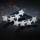 Wholesale Fashion AAA Cubic Zircon Flower Shape 925 Sterling Silver Stud Earrings for Women Popular Wedding Birthday Jewelry Gift TGSLE156 4 small