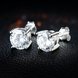 Wholesale Simple Fashion AAA Zircon Crystal Round Small Stud Earrings Wedding 925 Sterling Silver Earring for Women Girls Jewelry Gift TGSLE162 4 small