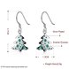 Wholesale Cute Christmas Tree dangle Earrings Silver earring fine Gift For Women Trendy Designer Earings  TGSPDE356 0 small