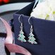 Wholesale Cute Christmas Tree dangle Earrings Silver earring fine Gift For Women Trendy Designer Earings  TGSPDE356 1 small