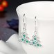 Wholesale Cute Christmas Tree dangle Earrings Silver earring fine Gift For Women Trendy Designer Earings  TGSPDE356 3 small