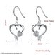 Wholesale Romantic Silver Heart White CZ Dangle Earring for delicate high quality wedding fine jewelry gift TGSPDE035 0 small