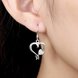 Wholesale Romantic Silver Heart White CZ Dangle Earring for delicate high quality wedding fine jewelry gift TGSPDE035 3 small