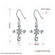 Wholesale Romantic Silver Bowknot White Dangle Earring Crystal Cross Dangle Earrings For Women New Trend Lady Fashion Jewelry  TGSPDE053 0 small