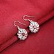 Wholesale Trendy Silver Plated red CZ Dangle Earring Purity Little Daisy Stud Earrings For Women wholesale jewelry  TGSPDE059 2 small
