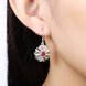 Wholesale Trendy Silver Plated red CZ Dangle Earring Purity Little Daisy Stud Earrings For Women wholesale jewelry  TGSPDE059 4 small