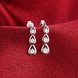 Wholesale New Arrival Silver Water Drop White  Cubic Zirconia CZ Dangle Earring Wedding Drop Earrings Bridal or Bridesmaid Jewelry TGSPDE075 3 small