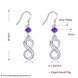 Wholesale Big purple Crystal earrings silver plated long Dangle earrings for women wedding jewelry fine gift for girlfriend TGSPDE090 0 small