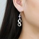 Wholesale Big purple Crystal earrings silver plated long Dangle earrings for women wedding jewelry fine gift for girlfriend TGSPDE090 4 small