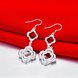 Wholesale Trendy classic flower Silver Plated Dangle Earring high quality earring jewelry  TGSPDE106 1 small