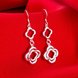 Wholesale Trendy classic flower Silver Plated Dangle Earring high quality earring jewelry  TGSPDE106 2 small