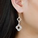 Wholesale Trendy classic flower Silver Plated Dangle Earring high quality earring jewelry  TGSPDE106 3 small