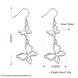 Wholesale New fashion Silver butterfly Dangle Earring For Women high qulity earring jewelry TGSPDE115 0 small