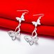 Wholesale New fashion Silver butterfly Dangle Earring For Women high qulity earring jewelry TGSPDE115 1 small