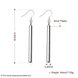 Wholesale Popular Silver plated classic rectangular Dangle Earring for women lady hoop wedding gift Jewelry holiday party gifts  TGSPDE150 1 small