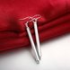 Wholesale Popular Silver plated classic rectangular Dangle Earring for women lady hoop wedding gift Jewelry holiday party gifts  TGSPDE150 2 small