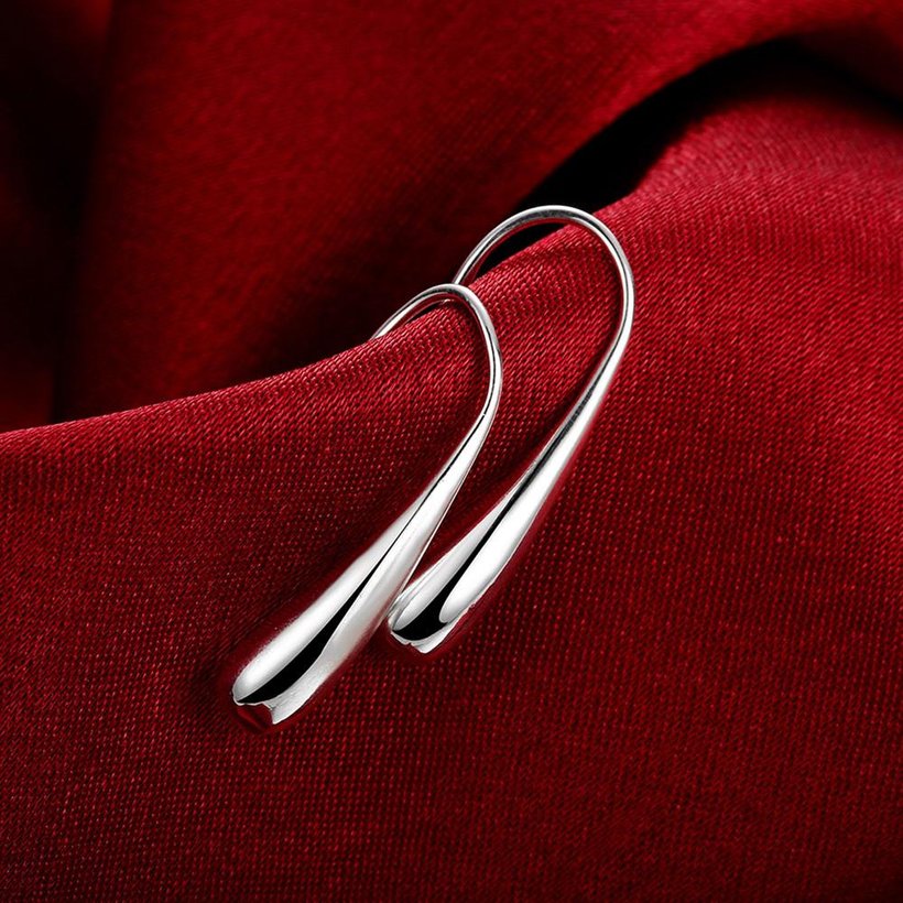 Wholesale Hot Sale Silver Earring Fashion Jewelry Teardrop Water drop Dangle Earrings For Women Valentine Gifts TGSPDE152 1