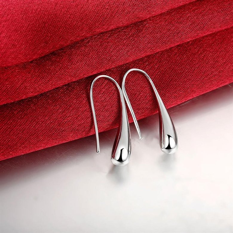 Wholesale Hot Sale Silver Earring Fashion Jewelry Teardrop Water drop Dangle Earrings For Women Valentine Gifts TGSPDE152 3