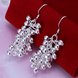 Wholesale silver plated Grape cluster shape Dangle earrings for women wedding jewelry Long cluster little ball earring TGSPDE158 0 small