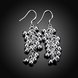 Wholesale silver plated Grape cluster shape Dangle earrings for women wedding jewelry Long cluster little ball earring TGSPDE158 2 small