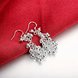 Wholesale silver plated Grape cluster shape Dangle earrings for women wedding jewelry Long cluster little ball earring TGSPDE158 3 small