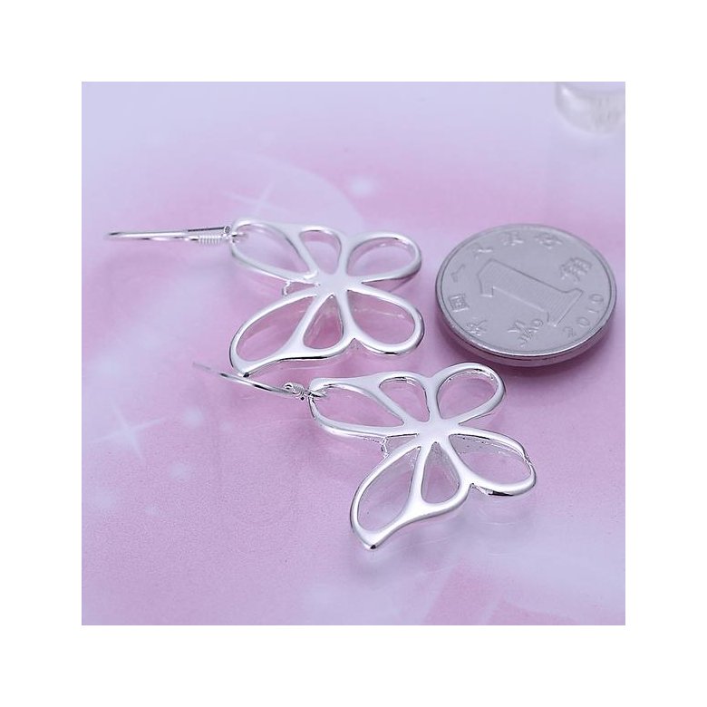 Wholesale Trendy Silver plated Animal Dangle Earring  cute butterfly earring for women fashion jewelry fine gift TGSPDE162 1