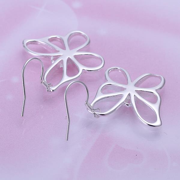 Wholesale Trendy Silver plated Animal Dangle Earring  cute butterfly earring for women fashion jewelry fine gift TGSPDE162 2