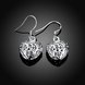 Wholesale Bridal Jewelry Sets Silver plated Hollow Heart Earring For Women Wedding Jewelry Valentine's Gifts TGSPDE169 2 small