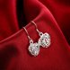 Wholesale Bridal Jewelry Sets Silver plated Hollow Heart Earring For Women Wedding Jewelry Valentine's Gifts TGSPDE169 4 small