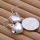 Wholesale Classic 925 Sterling Silver  Heart Dangle Earring Petite Plain Hearts Stud Earrings for Women Silver Small Earrings Fine Jewelr TGSPDE172 2 small